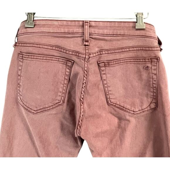 Rag & Bone Dre Boyfriend Jeans Women 24 Light Plum Raw Hem Slim Low Rise Stretch - Picture 6 of 16